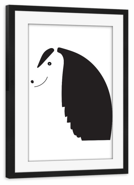 Poster mit Rahmen schwarz "Pferd Tierportrait schwarzweiß" artboxONE - Für Kinder,Tiere
