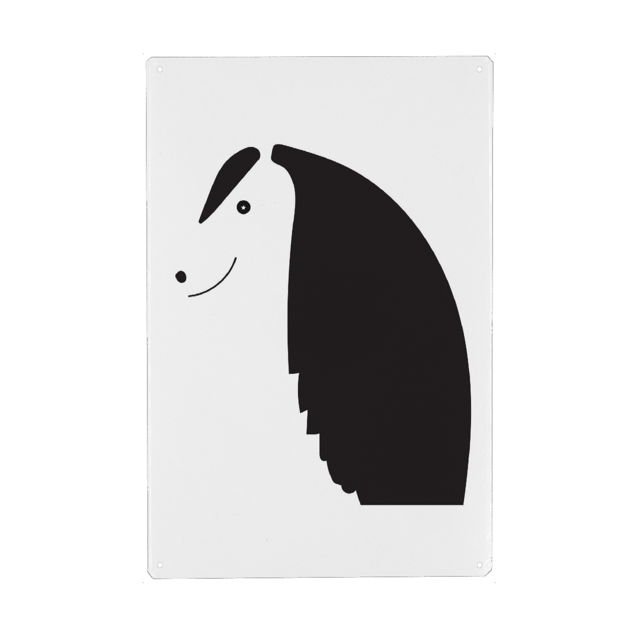 Metall Poster "Pferd Tierportrait schwarzweiß" artboxONE - Für Kinder,Tiere