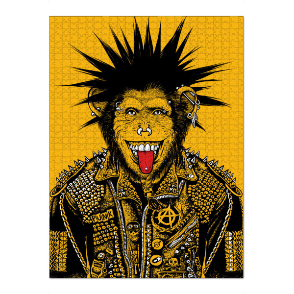 Puzzle Ravensburger "Punk chimpanzee" artboxONE - Tiere,Comic