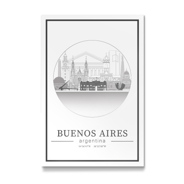 Galerie-Print "Buenos Aires line art circle" 30x20 cm artboxONE