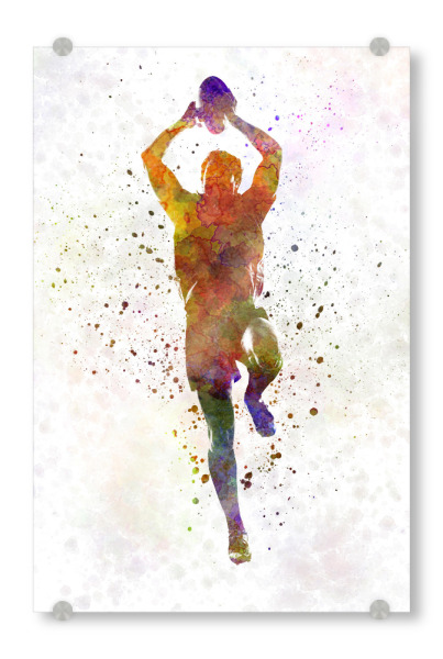 Acrylglasbild "Rugby man player-c" artboxONE - Sport
