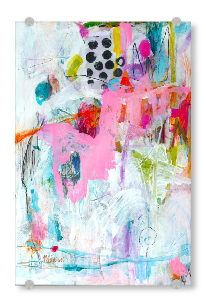 Acrylglasbild "Marisol Evora - I love pink" artboxONE - Abstrakt - Abstrakt,Farbenfroh,Leben,Lebendig,Farbe,Abstract,Bunt,Colorful