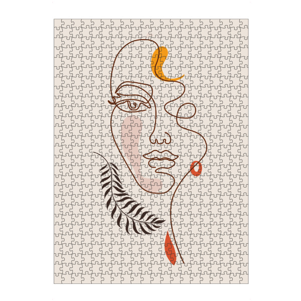 Puzzle Ravensburger "Tunaboylu - Line Art Face floral" artboxONE - Natur,Floral,Abstrakt,Menschen,Für Mama