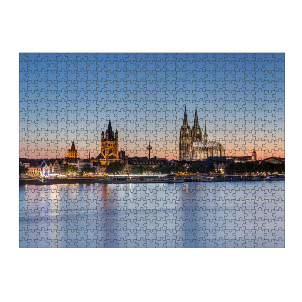 Puzzle Ravensburger "Sommerabend in Köln I" artboxONE - Städte / Köln,Reise,Architektur