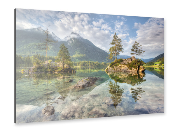 Alu-Dibond "Hintersee im Berchtesgadener Land" 30x20 cm artboxONE