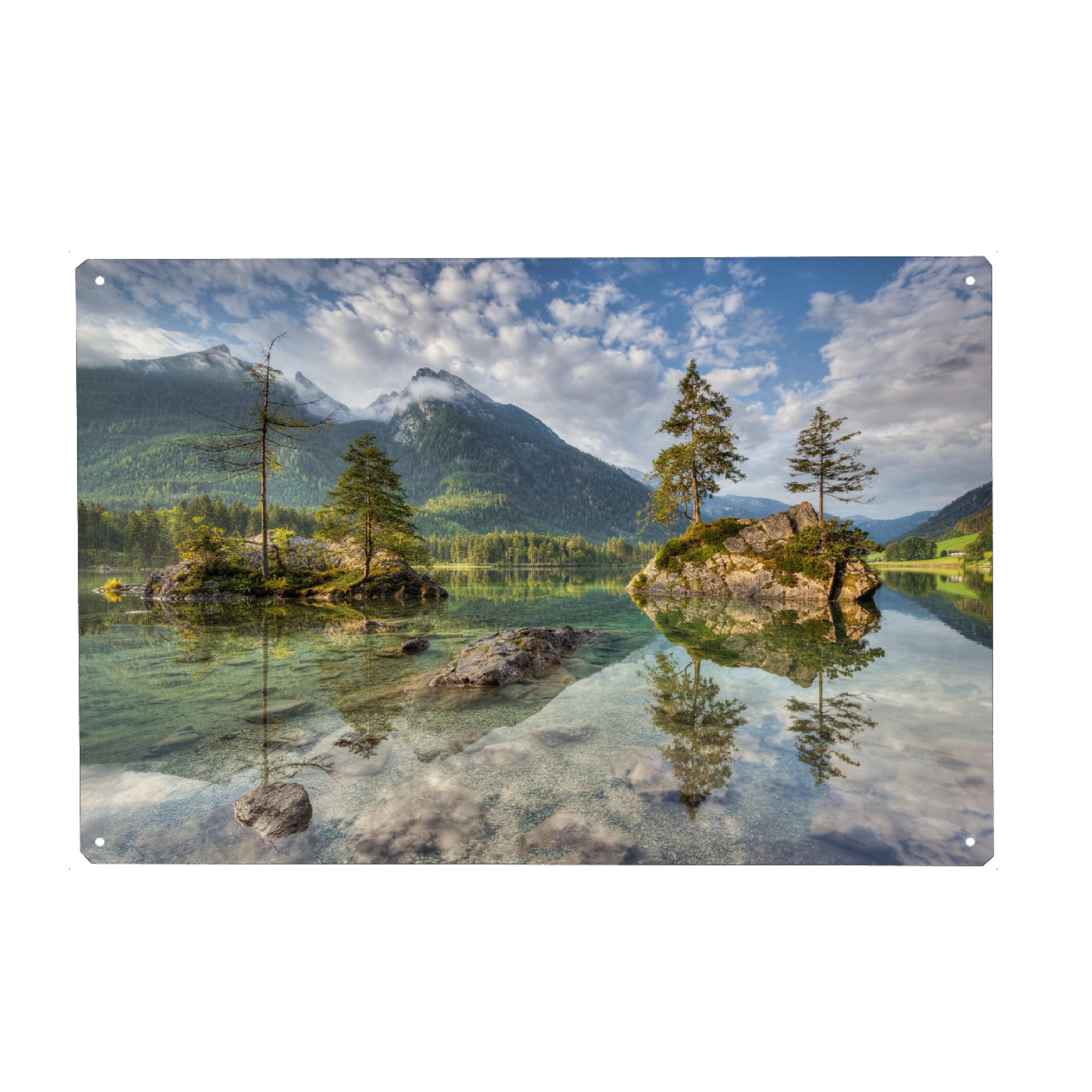 Metall Poster "Hintersee im Berchtesgadener Land" artboxONE - Natur,Reise,Reise / Länder