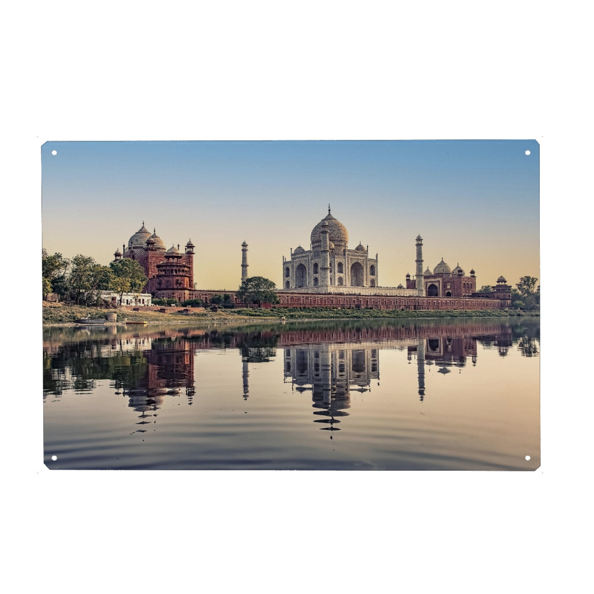 Metall Poster "Taj Mahal back side" artboxONE - Städte,Reise,Architektur,Reise / Asien,Reise / Länder
