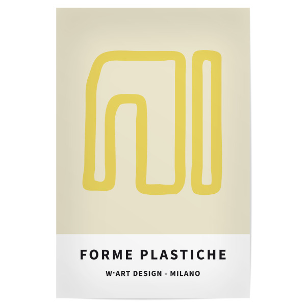 Poster "FORME PLASTICHE IN YELLOW" artboxONE - Abstrakt