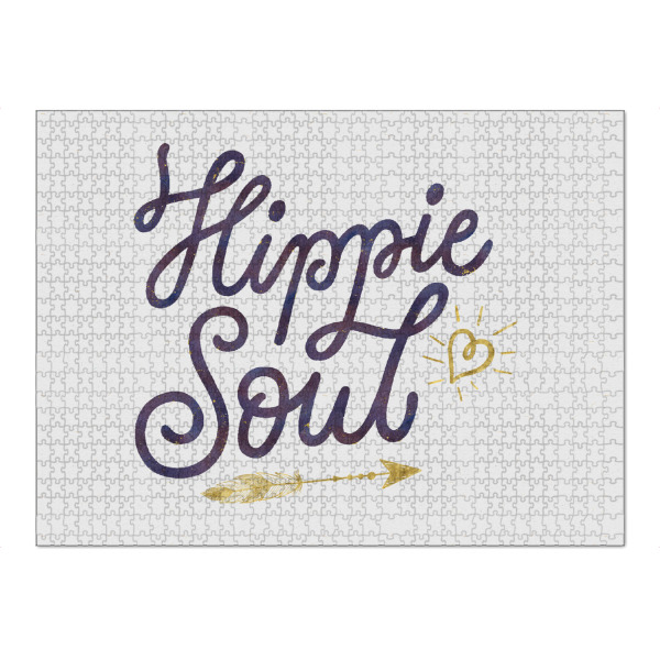 Puzzle Ravensburger "Hippie im Herzen" artboxONE - Typografie,Liebe,Lustig