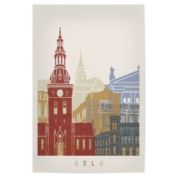 Poster "Oslo skyline" artboxONE - Städte,Architektur