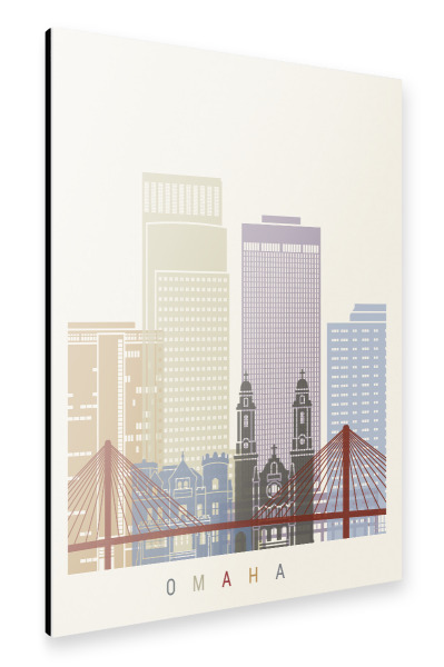 Alu-Dibond "Omaha skyline" 30x20 cm artboxONE