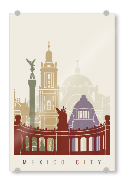 Acrylglasbild "Mexico City skyline" artboxONE - Städte,Architektur
