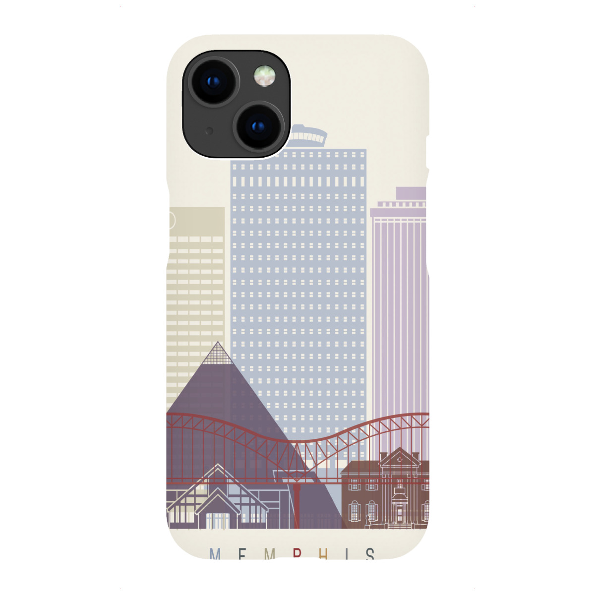 "Memphis skyline"für iPhone - Premium-Case Handyhülle artboxONE