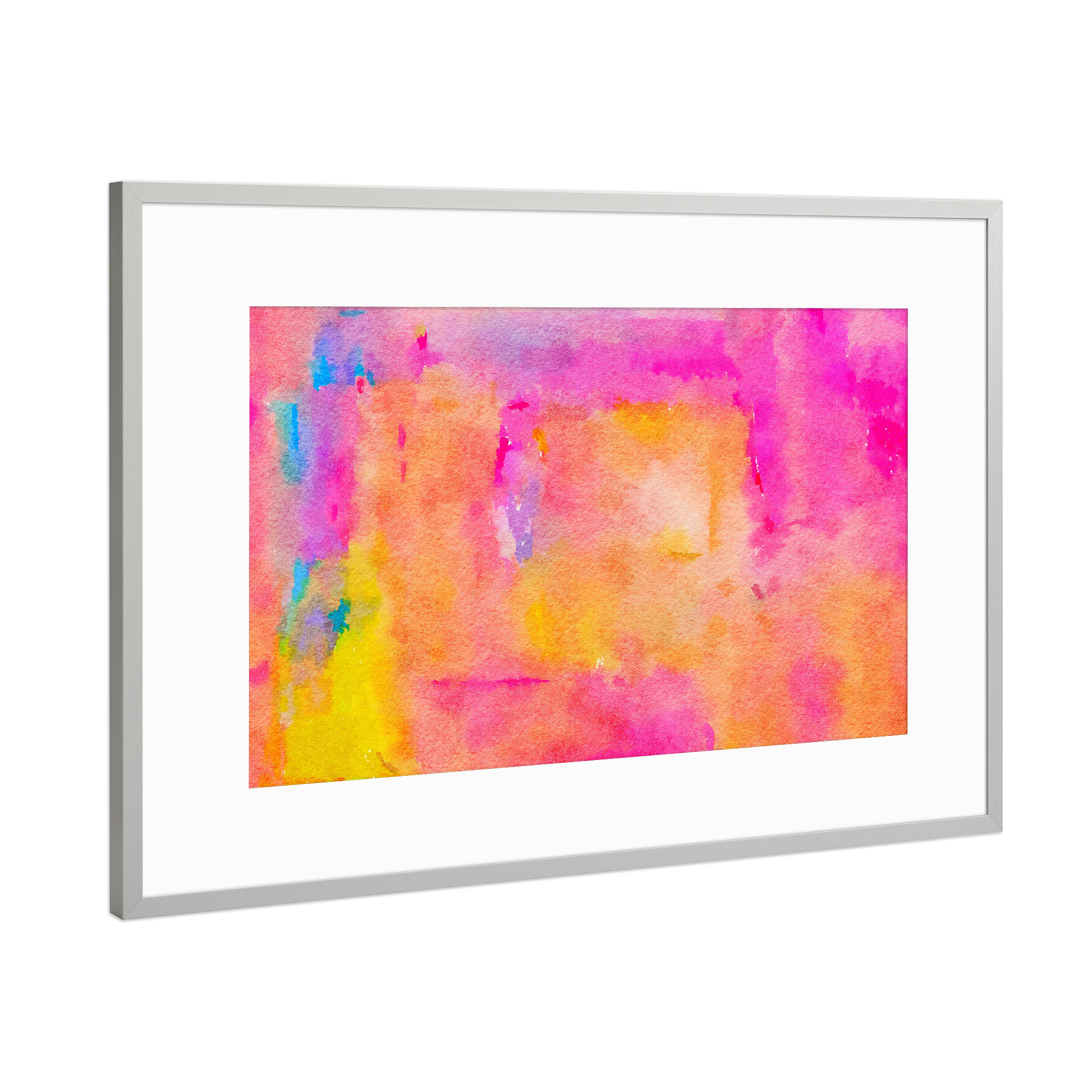 Poster mit Rahmen Silber "Be A Rainbow In Someone's Cloud" artboxONE - Abstrakt