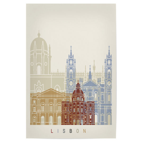 Poster 30x20 cm "Lisbon skyline-b" artboxONE - Städte,Architektur