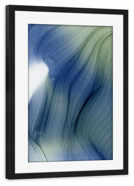 Poster mit Rahmen schwarz "Waterfall - colorful" artboxONE - Abstrakt