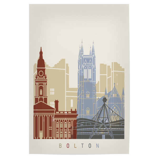 Poster "Bolton skyline" artboxONE - Städte,Architektur