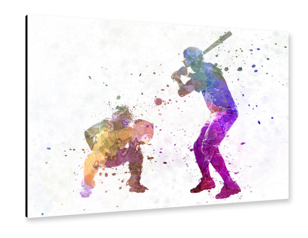 Alu-Dibond "Baseball players" 30x20 cm artboxONE