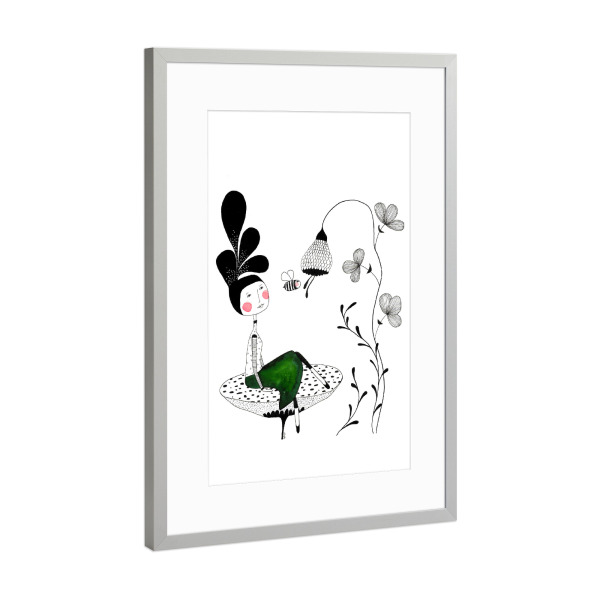 Poster mit Rahmen Silber "Bianca Peters - Naturliebhaber" artboxONE - Natur,Floral,Menschen