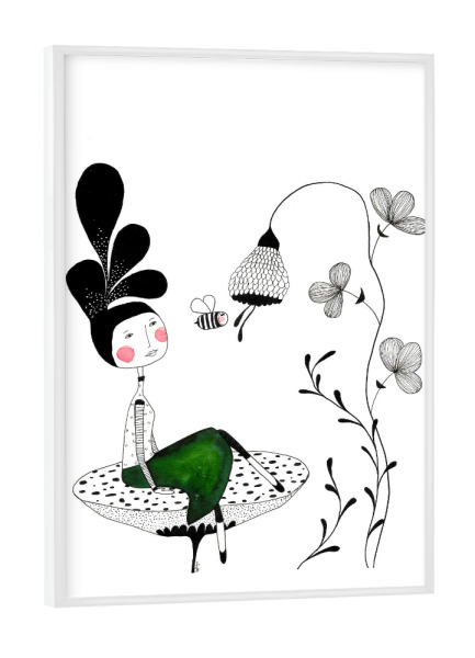 Poster mit weißem Rahmen "Bianca Peters - Naturliebhaber" artboxONE - Natur,Floral,Menschen