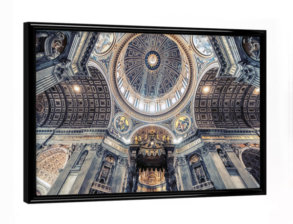 Poster mit schwarzem Rahmen "St Peter's Basilica" artboxONE - Städte,Reise,Architektur,Reise / Länder,Städte / Rom