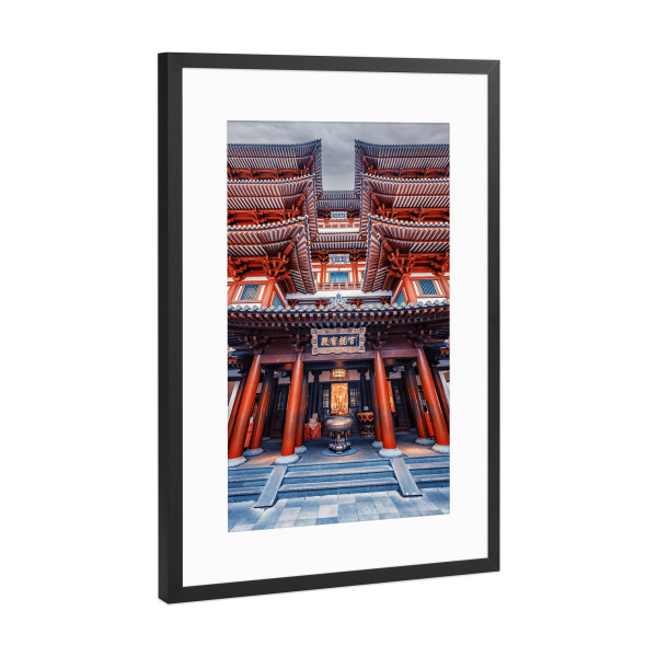 Poster mit Rahmen Schwarz (Metallic) "Chinatown Architecture" artboxONE - Städte,Reise,Architektur,Reise / Asien,Städte / Singapur