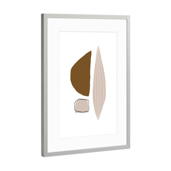 Poster mit Rahmen Silber "Imperfections" artboxONE - Abstrakt,Geometrie