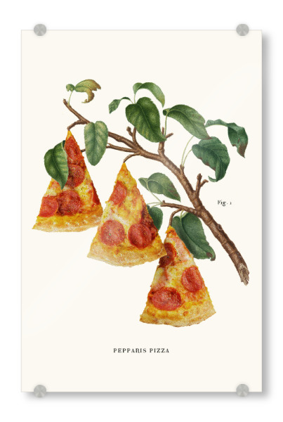 Acrylglasbild "Pizza Plant" artboxONE - Essen & Trinken,Fiktion,Lustig