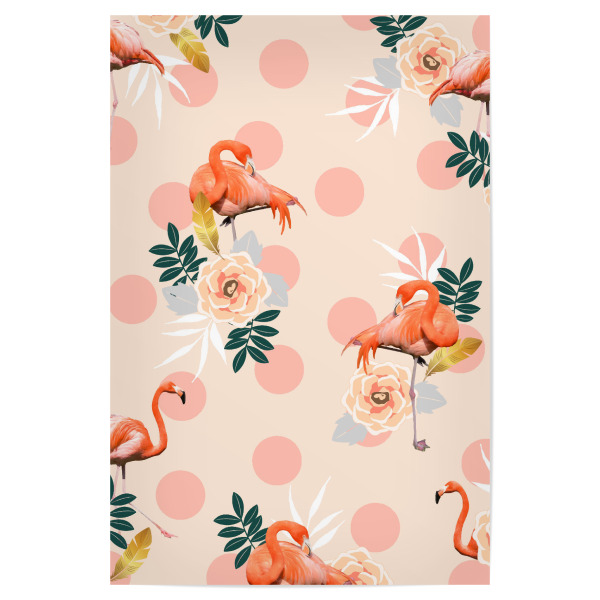 Poster "Flamingo Jazz" artboxONE - Floral,Tiere