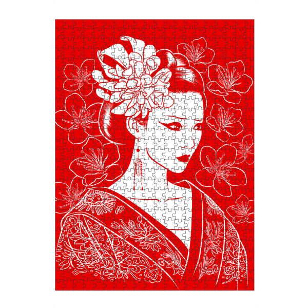Puzzle Ravensburger "Japanese Geisha flower" artboxONE - Menschen,Städte / Tokio