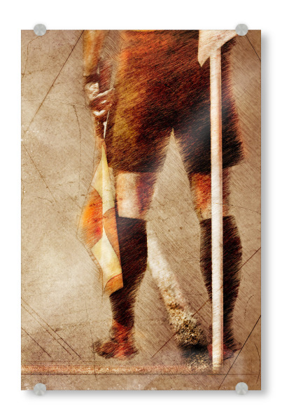 Acrylglasbild "Football referee soccer art" artboxONE - Sport,Sport / Fußball - Football referee,Soccer,Football,Judge,Player,Match,Game