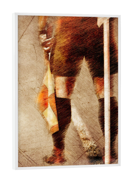 Poster mit weißem Rahmen "Football referee soccer art" artboxONE - Sport,Sport / Fußball - Football referee,Soccer,Football,Judge,Player,Match,Game