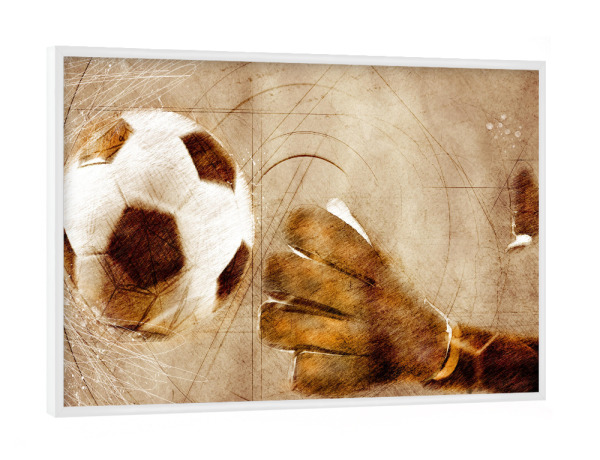 Poster mit weißem Rahmen "Goal sport illustration" artboxONE - Sport,Sport / Fußball - Goal,Goalkeeper,Player,Soccer,Football,Game,Match