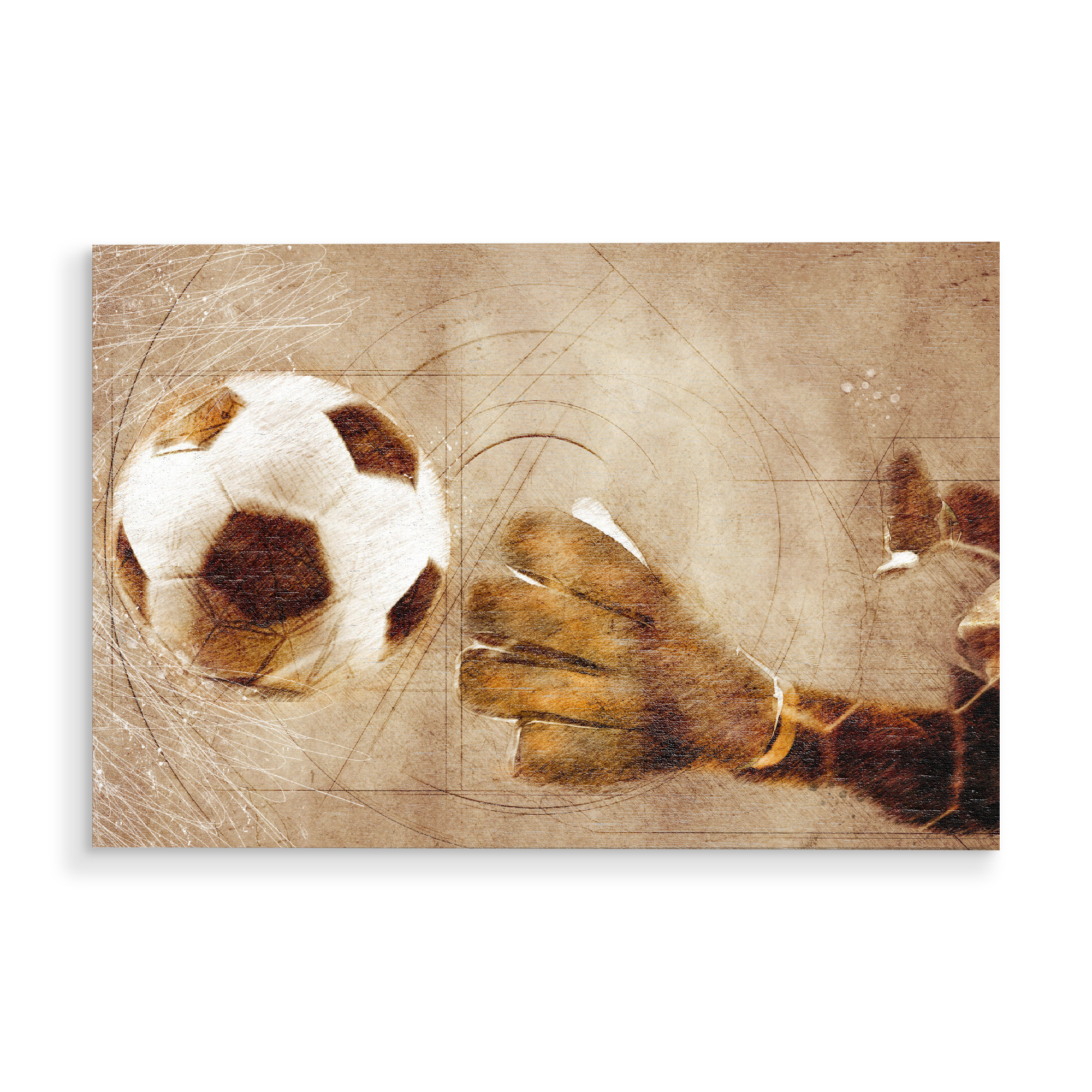Holzbild "Goal sport illustration" artboxONE - Sport,Sport / Fußball - Goal,Goalkeeper,Player,Soccer,Football,Game,Match