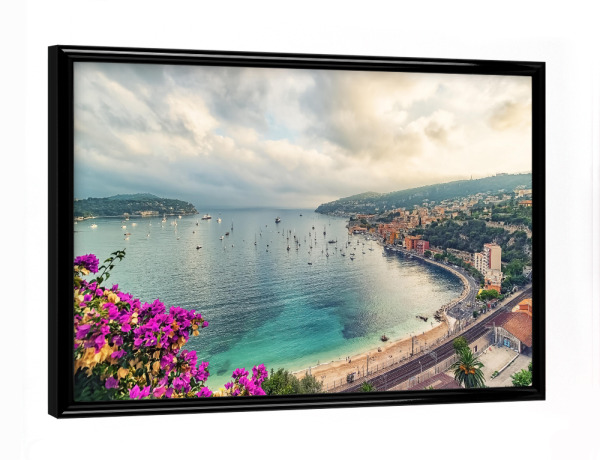 Poster mit schwarzem Rahmen "Coastal Village" artboxONE - Natur,Reise,Architektur,Reise / Strand und Meer,Reise / Länder