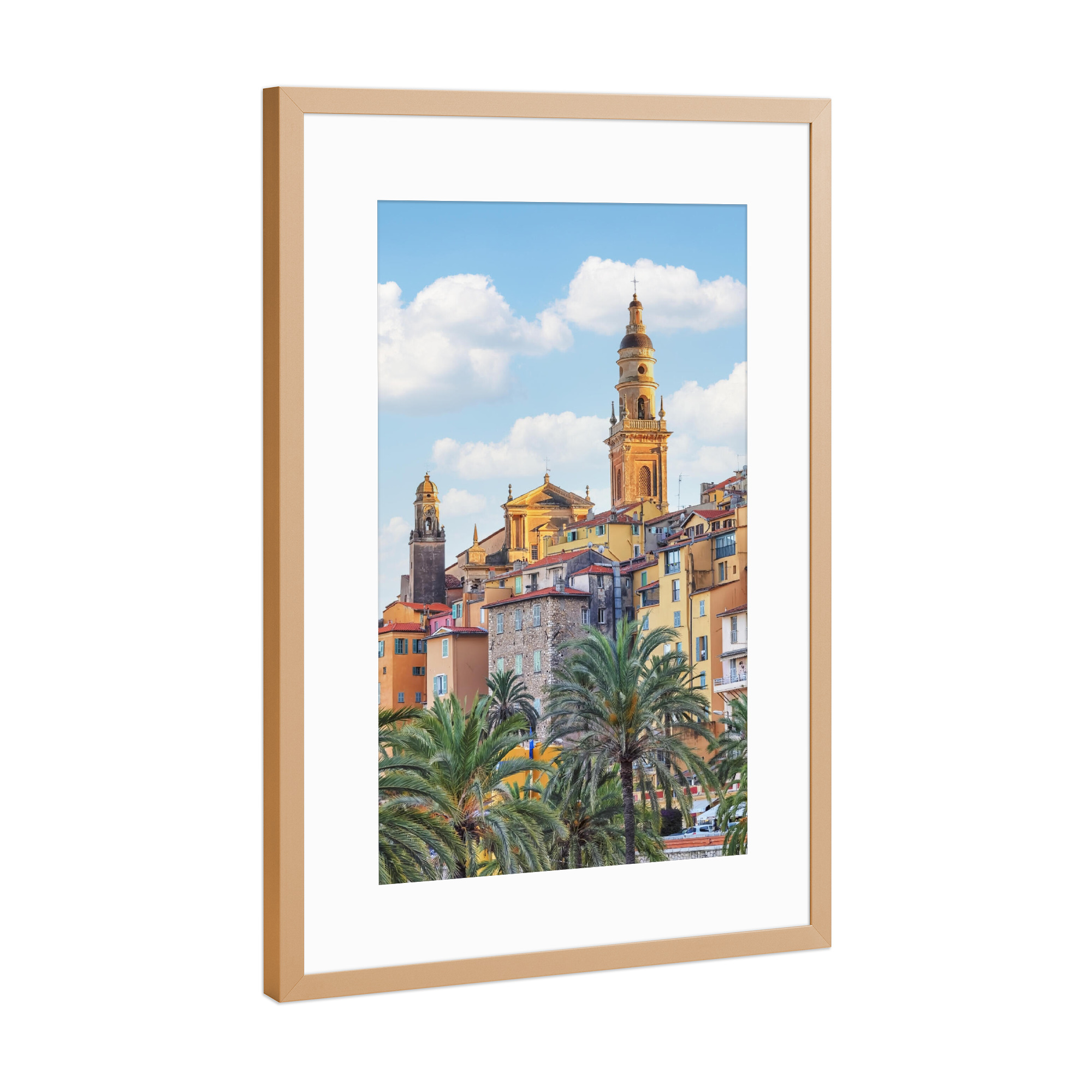 Poster mit Rahmen Kupfer "Menton Architecture" artboxONE - Städte,Reise,Architektur,Reise / Länder