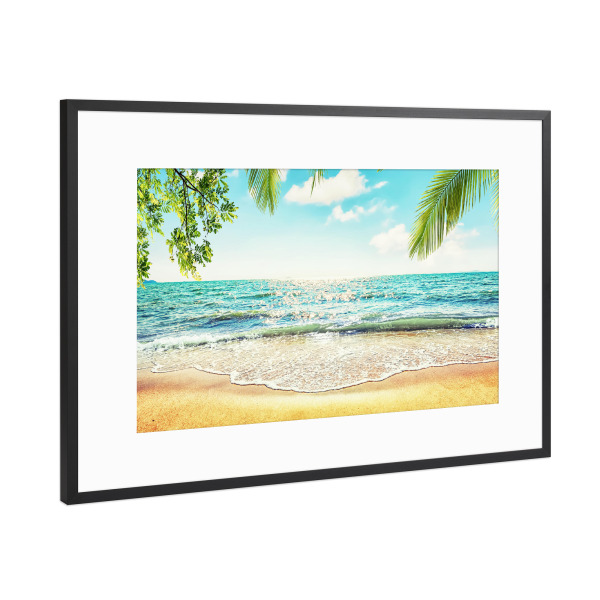Poster mit Rahmen Schwarz (Metallic) "Sea Sand and Sun" artboxONE - Natur,Reise,Reise / Strand und Meer,Reise / Asien,Reise / Länder