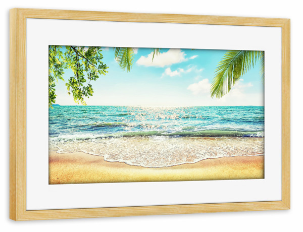 Poster mit Rahmen kiefer "Sea Sand and Sun" artboxONE - Natur,Reise,Reise / Strand und Meer,Reise / Asien,Reise / Länder