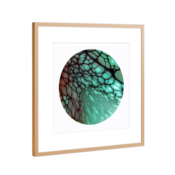 Poster mit Rahmen Kupfer "Some Red near GREEN" artboxONE - Abstrakt