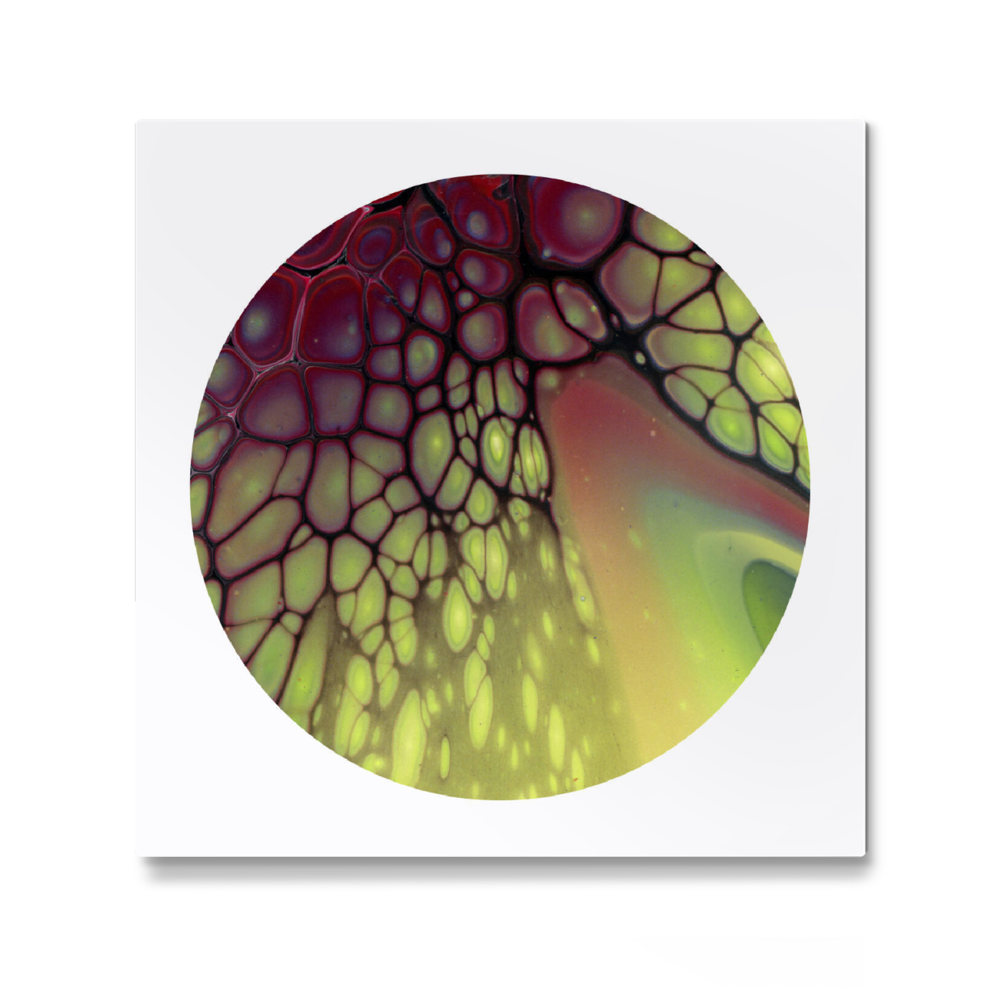 Galerie-Print "Red Green - Cells - Art" 30x30 cm artboxONE