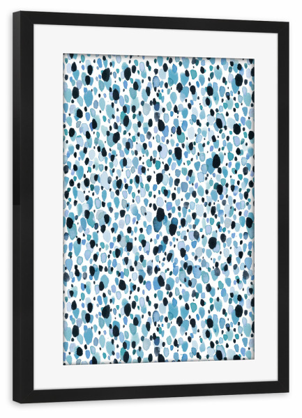 Poster mit Rahmen schwarz "Animal Skin Watercolor Blue" artboxONE - Tiere,Abstrakt,Für Mama