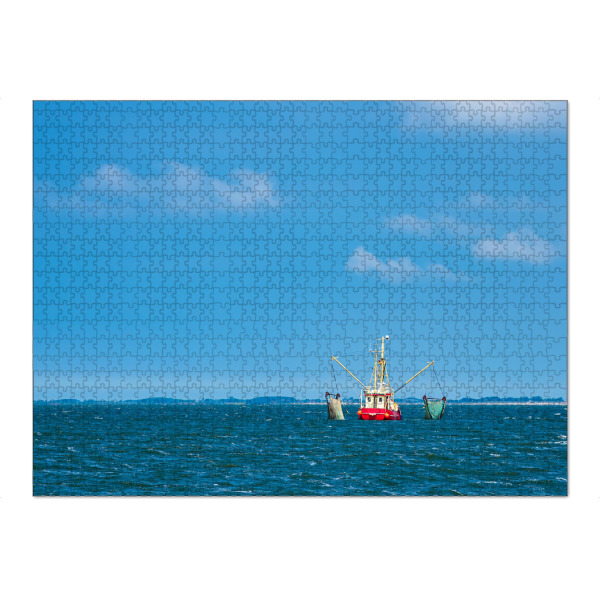 Puzzle Ravensburger "Krabbenkutter auf dem Meer" artboxONE - Natur,Reise,Reise / Strand und Meer