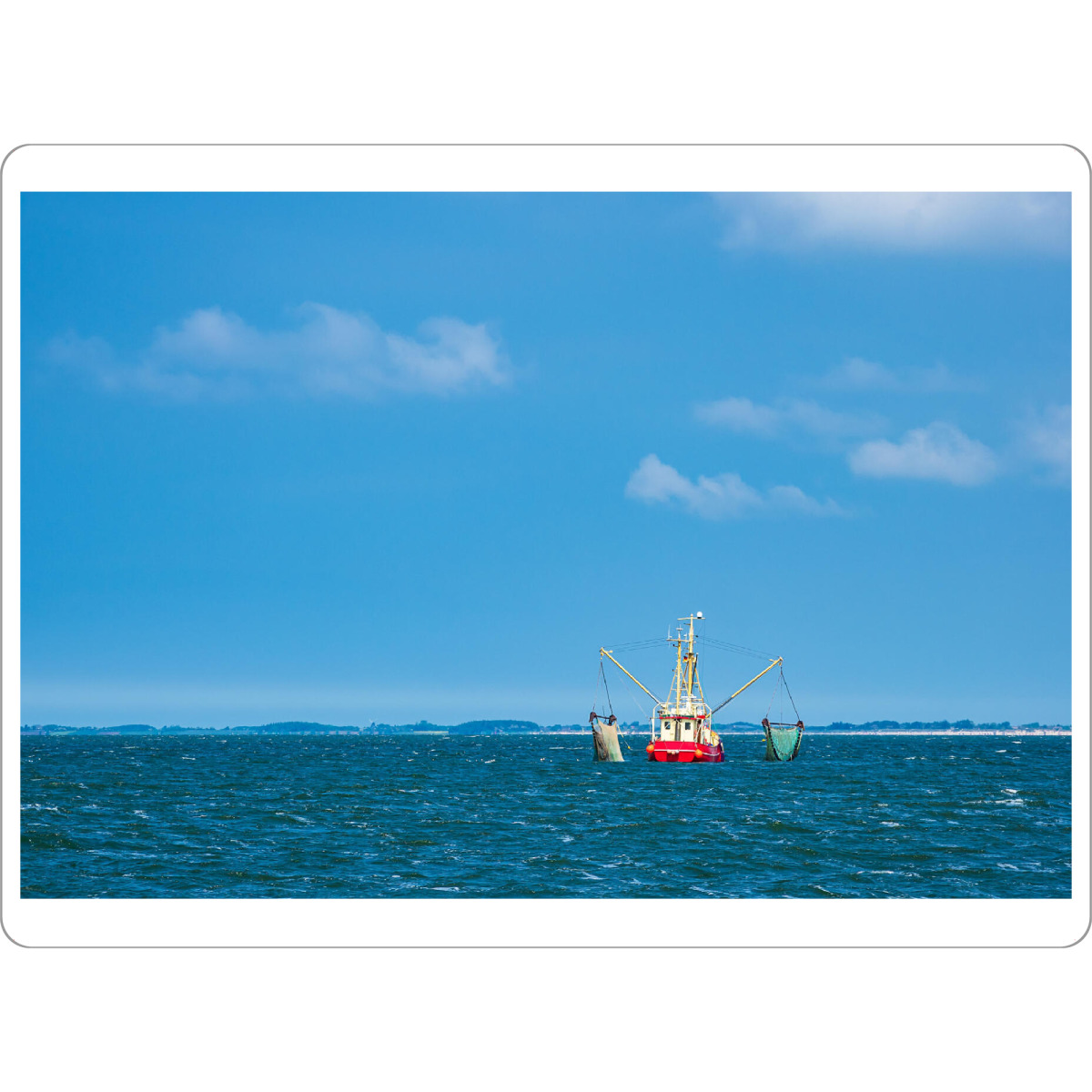 Tischset "Krabbenkutter auf dem Meer" artboxONE - Natur,Reise,Reise / Strand und Meer