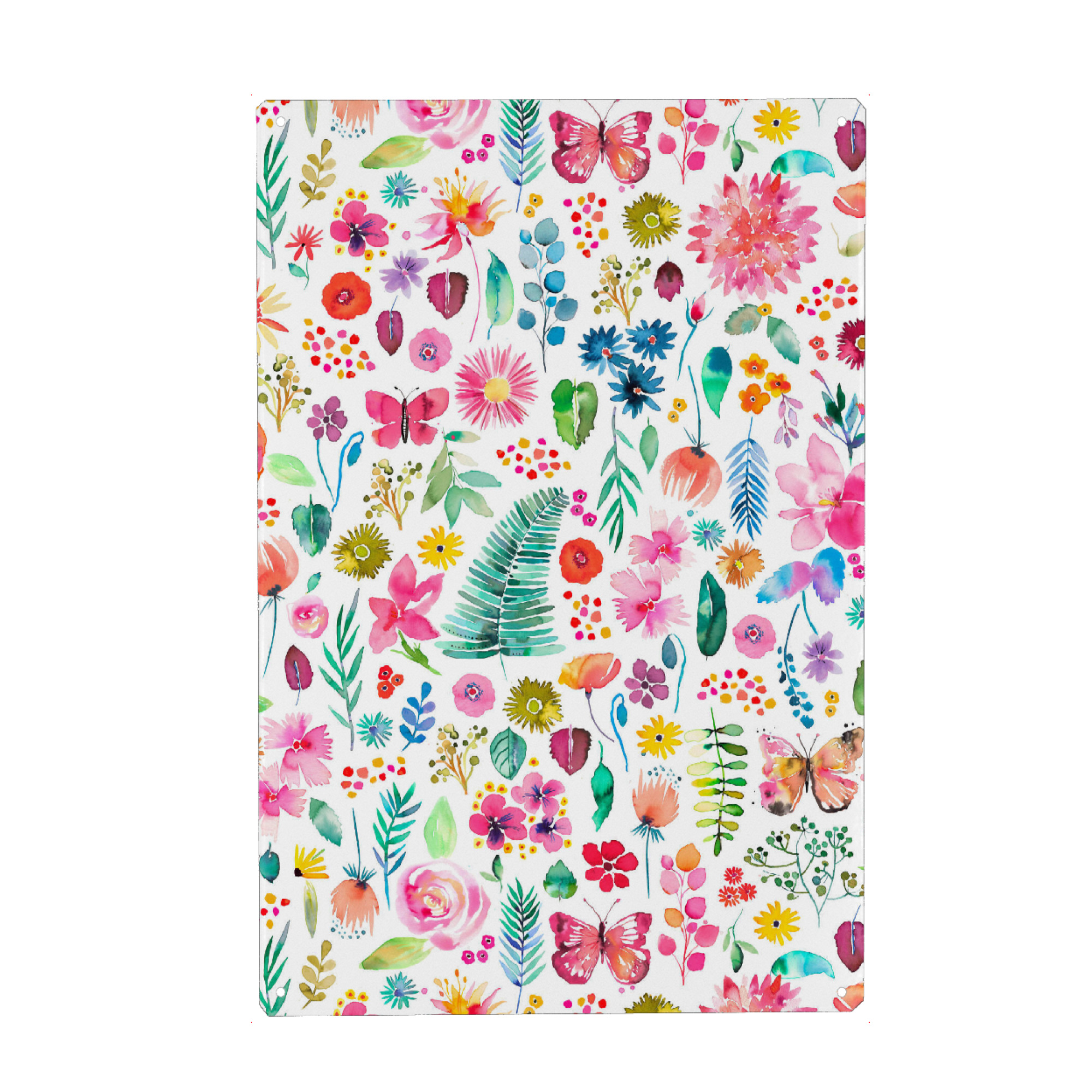 Holzbild "Colorful Flowers Forest Plants" artboxONE - Natur,Tiere,Liebe,Für Mama