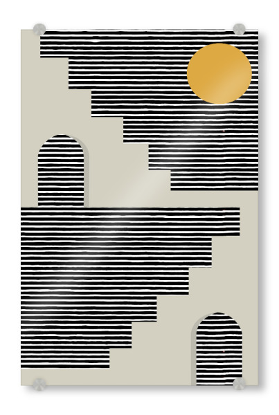 Acrylglasbild "Black Stripes Desert" artboxONE - Natur,Geometrie