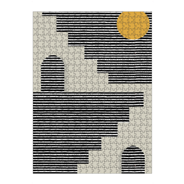 Puzzle Ravensburger "Black Stripes Desert" artboxONE - Natur,Geometrie