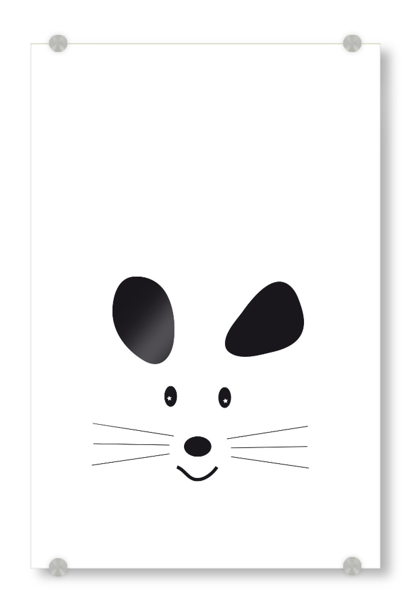 Acrylglasbild "Maus Mausgesicht Tierportrait" artboxONE - Für Kinder,Tiere,Abstrakt
