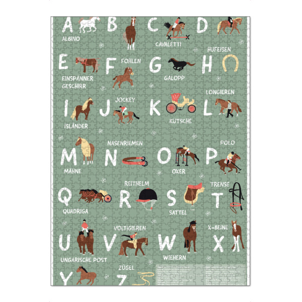 Puzzle Ravensburger "Pferde ABC für Pferdeliebhaber" artboxONE - Für Kinder,Buchstaben