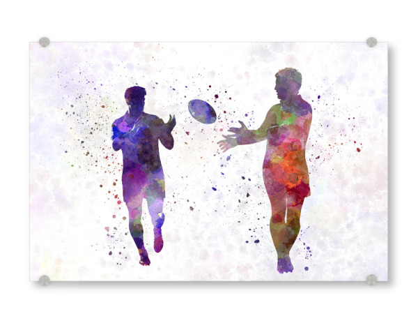 Acrylglasbild "Rugby man player-j" artboxONE - Sport