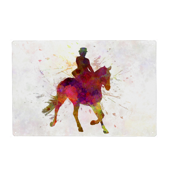 Holzbild "Horse show in watercolor-c" artboxONE - Sport